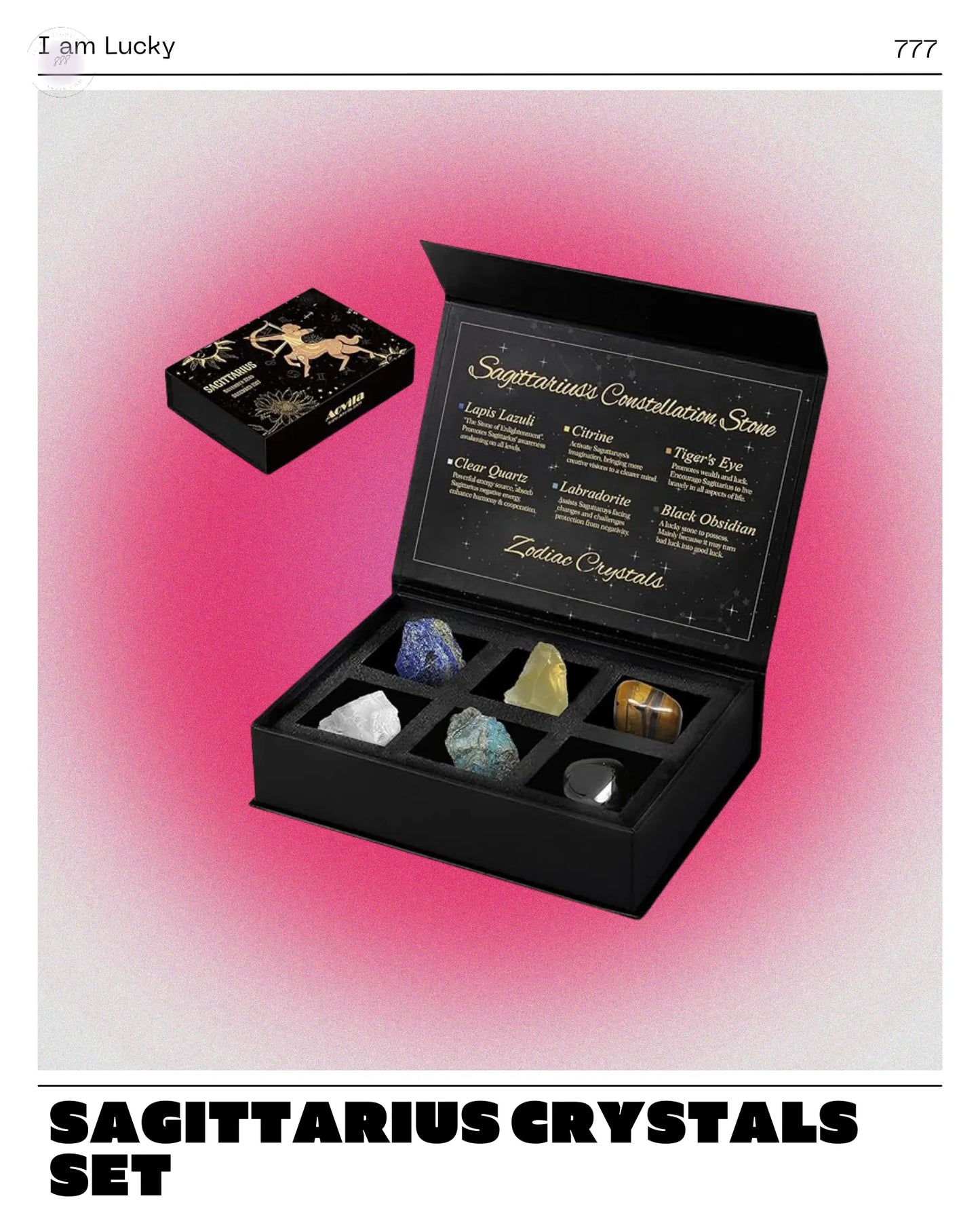 Sagittarius Crystals Gift Set